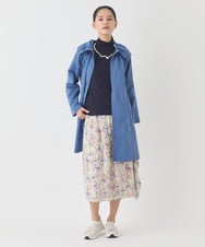 RBHDD08290 HIROKO BIS(ヒロコ ビス) アイリスフラワープリントシアースカート /洗濯機で洗える アイボリー