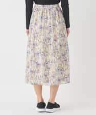 RBHDD08290 HIROKO BIS(ヒロコ ビス) アイリスフラワープリントシアースカート アイボリー