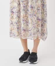 RBHDD08290 HIROKO BIS(ヒロコ ビス) アイリスフラワープリントシアースカート アイボリー