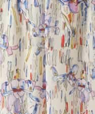 RBHDD08290 HIROKO BIS(ヒロコ ビス) アイリスフラワープリントシアースカート アイボリー