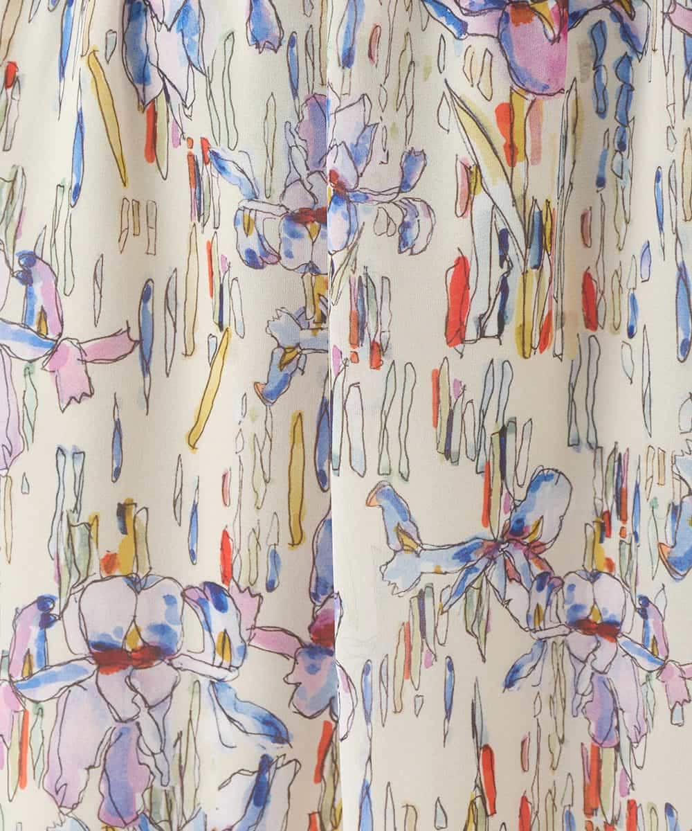 RBHDD08290 HIROKO BIS(ヒロコ ビス) アイリスフラワープリントシアースカート アイボリー