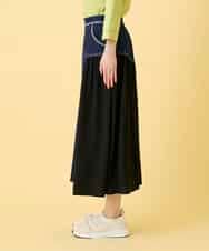 RBHED11270 HIROKO BIS(ヒロコ ビス) 異素材ジョイントリメイク風デニムスカート ネイビー