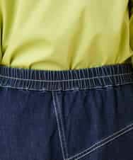 RBHED11270 HIROKO BIS(ヒロコ ビス) 異素材ジョイントリメイク風デニムスカート ネイビー