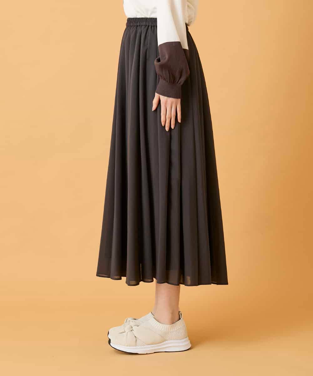 RBHED51290 HIROKO BIS(ヒロコ ビス) かまぼこプリーツスカート ダークグレー