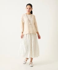 RBHFD26290 HIROKO BIS(ヒロコ ビス) ボタニカルモチーフスカート /洗える ホワイト