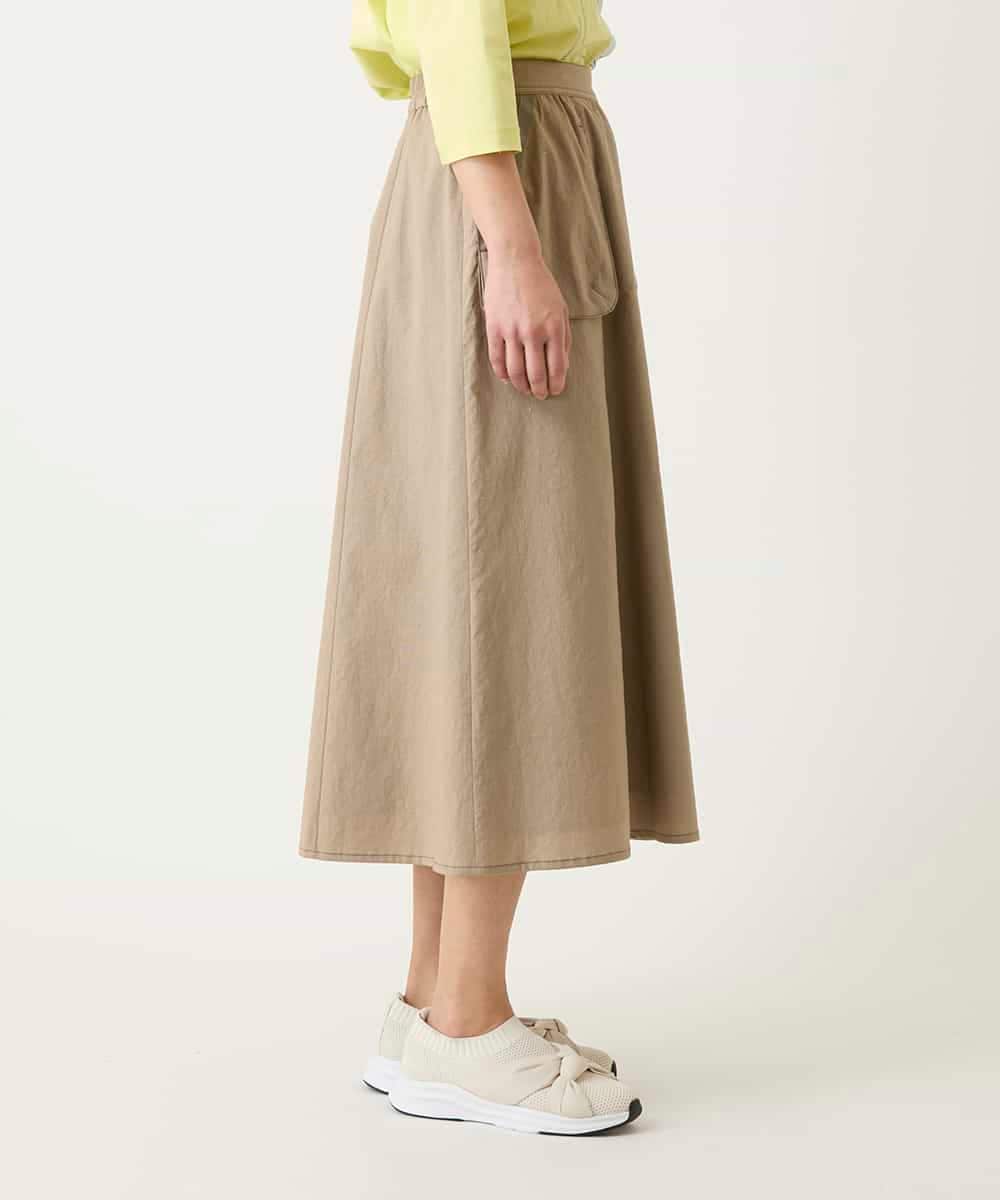 RBHFD31290 HIROKO BIS(ヒロコ ビス) リネンライクアウトポケットフレアスカート ベージュ
