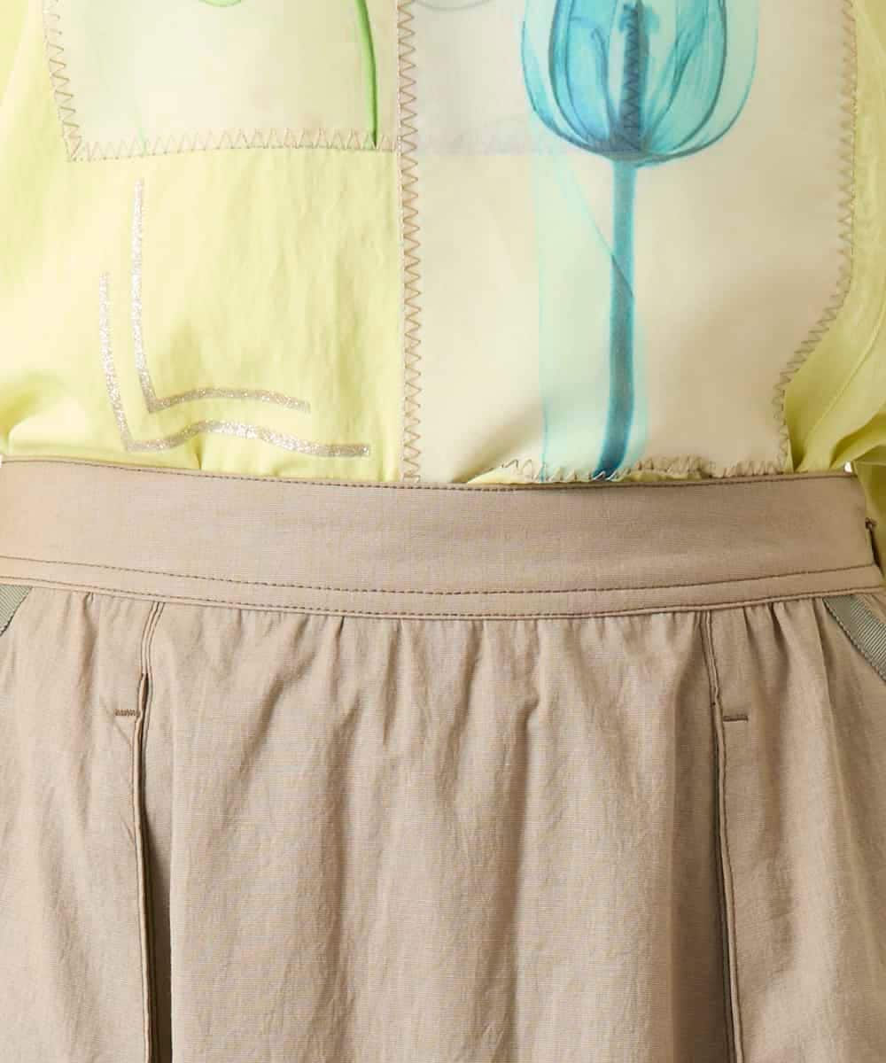 RBHFD31290 HIROKO BIS(ヒロコ ビス) リネンライクアウトポケットフレアスカート ベージュ