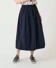 RBHGE59260 HIROKO BIS(ヒロコ ビス) カーブタックバルーンスカート ネイビー