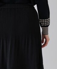 RBHGS50230 HIROKO BIS(ヒロコ ビス) 【洗える】プリーツ×ティアードエアリーフレアスカート ブラック