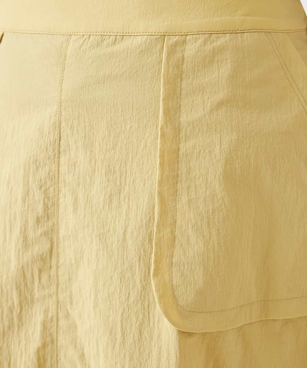 RBHGW19240 HIROKO BIS(ヒロコ ビス) パッチポケットナイロンフレアスカート /洗濯機で洗える イエロー