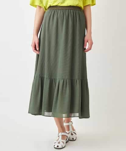 RBHGX11290  【2WAY】ポケットベルト付きシアーメッシュスカート /洗える