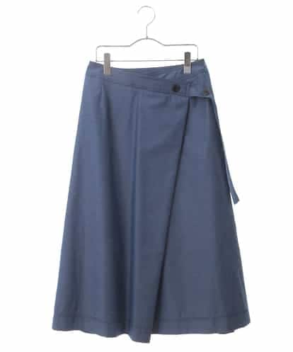 RBHHL01190 HIROKO BIS 【洗える】シャンブレーラップスカート