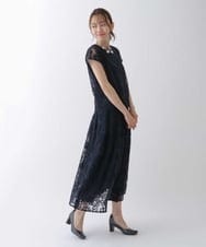 RBHHS06330 HIROKO BIS(ヒロコ ビス) 【洗える】フラワー刺繍チュールフレアスカート ライトグレー