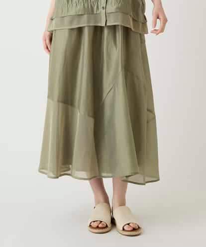 RBHIE04260 HIROKO BIS メッシュアクセントアシンメトリースカート