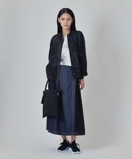 RBHJD02290 HIROKO BIS(ヒロコ ビス) デニムライクツイルシアーラップスカート ネイビー