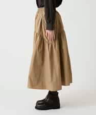 RBHLE02270 HIROKO BIS(ヒロコ ビス) ライトタフタティアードスカート /洗える ベージュ
