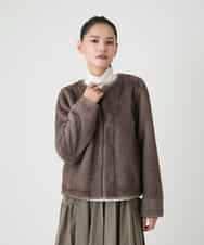 RBJAG40490 HIROKO BIS(ヒロコ ビス) エコファーショートジャケット ベージュ