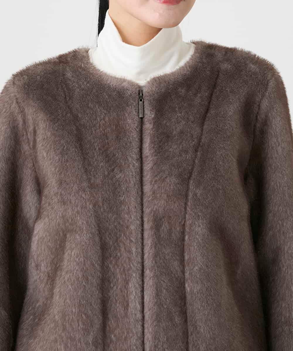 RBJAG40490 HIROKO BIS(ヒロコ ビス) エコファーショートジャケット ベージュ