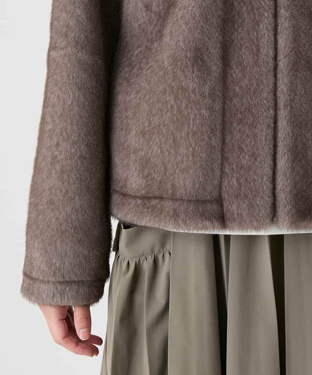 RBJAG40490 HIROKO BIS(ヒロコ ビス) エコファーショートジャケット ベージュ