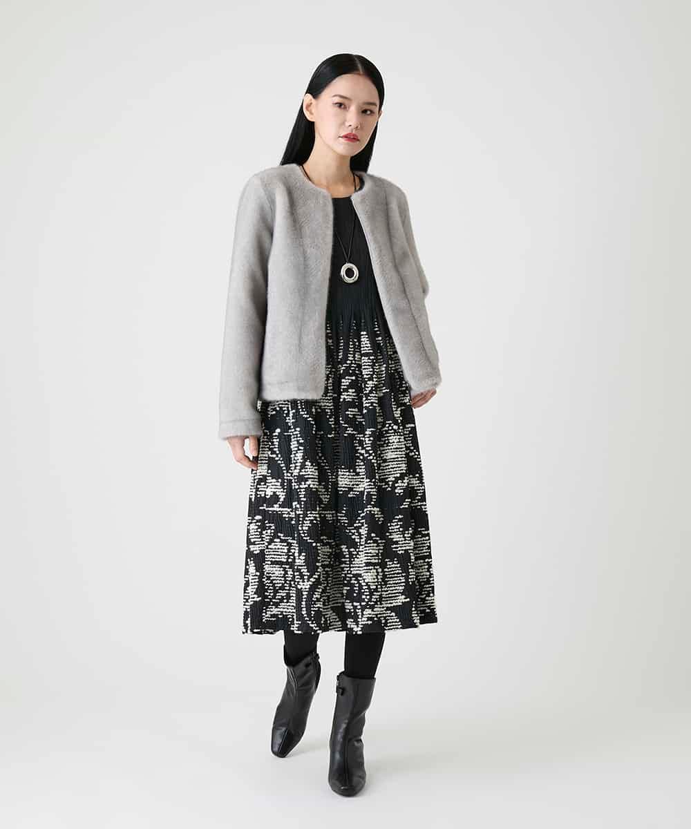 RBJAG40490 HIROKO BIS(ヒロコ ビス) エコファーショートジャケット ベージュ