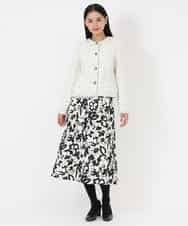 RBJAV35490 HIROKO BIS(ヒロコ ビス) ラメツイードフリンジジャケット ホワイト