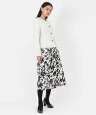 RBJAV35490 HIROKO BIS(ヒロコ ビス) ラメツイードフリンジジャケット ホワイト