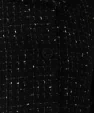 RBJAV35490 HIROKO BIS(ヒロコ ビス) ラメツイードフリンジジャケット ブラック