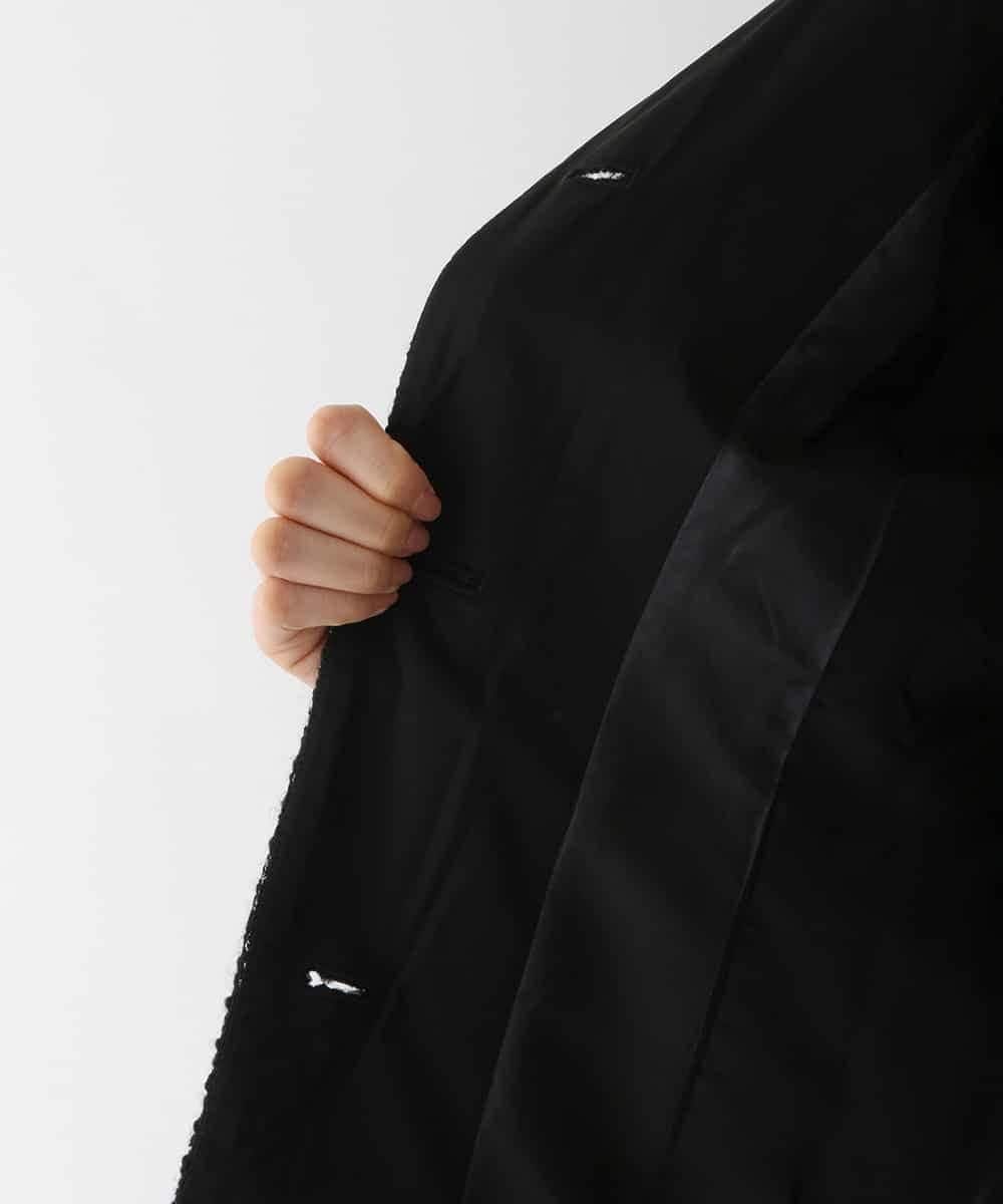 RBJAV35490 HIROKO BIS(ヒロコ ビス) ラメツイードフリンジジャケット ブラック