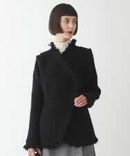 RBJAX11490 HIROKO BIS(ヒロコ ビス) ループフリンジデザインジャケット ブラック