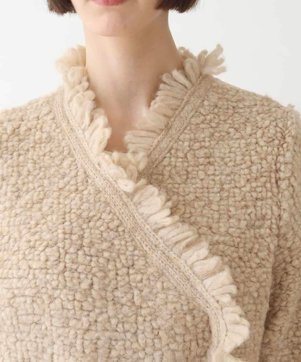 RBJAX11490 HIROKO BIS(ヒロコ ビス) ループフリンジデザインジャケット ベージュ