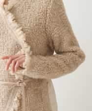 RBJAX11490 HIROKO BIS(ヒロコ ビス) ループフリンジデザインジャケット ベージュ