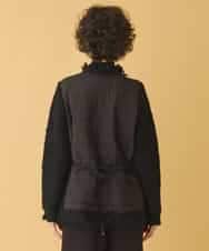 RBJAX11490 HIROKO BIS(ヒロコ ビス) ループフリンジデザインジャケット ブラック