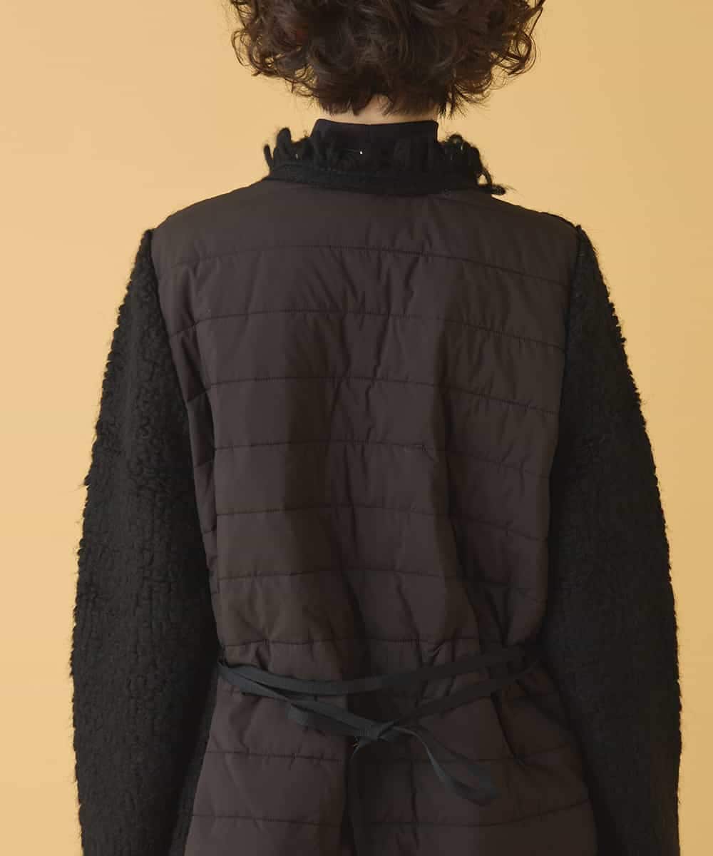 RBJAX11490 HIROKO BIS(ヒロコ ビス) ループフリンジデザインジャケット ブラック