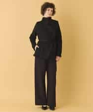 RBJAX11490 HIROKO BIS(ヒロコ ビス) ループフリンジデザインジャケット ブラック