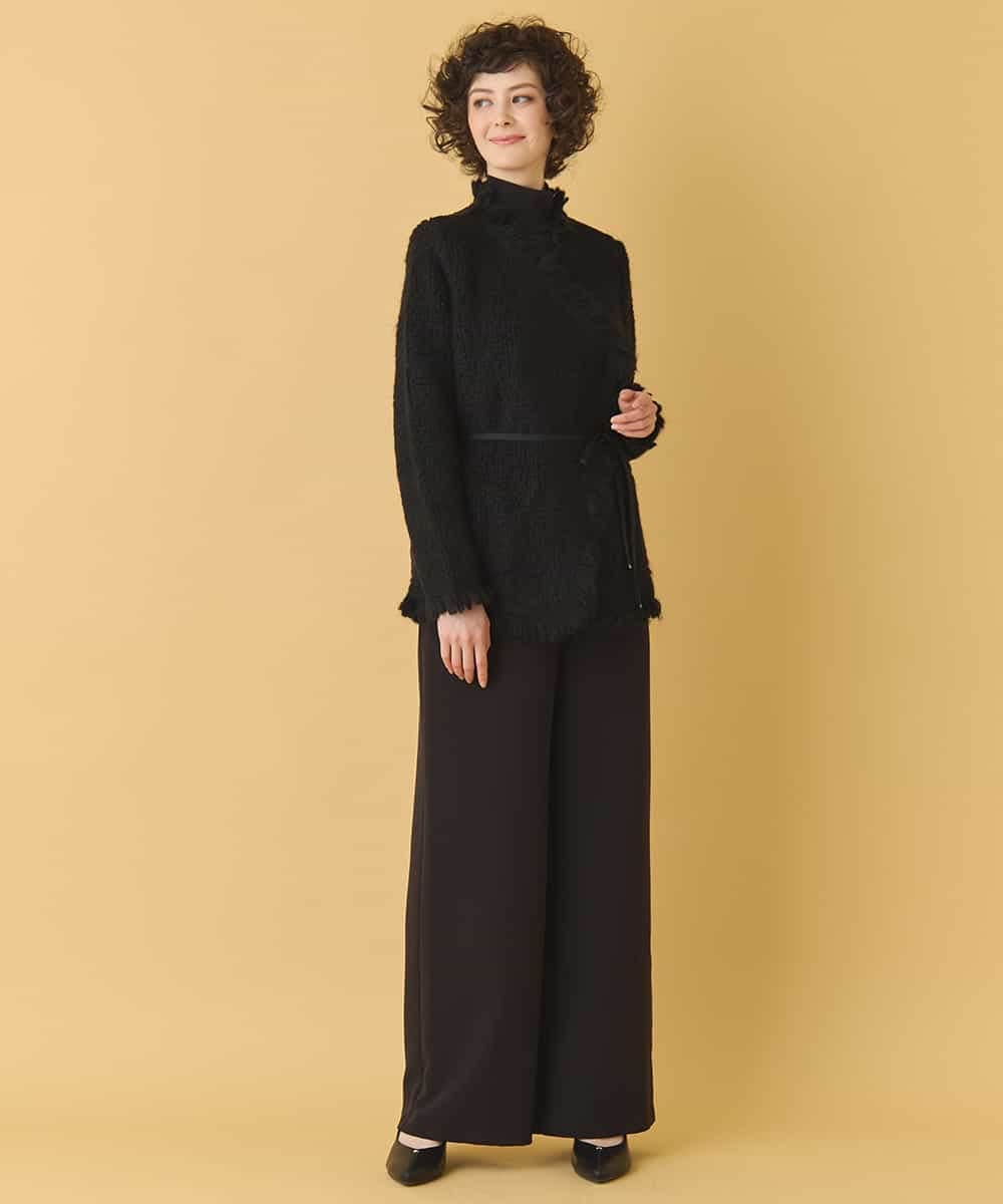 RBJAX11490 HIROKO BIS(ヒロコ ビス) ループフリンジデザインジャケット ブラック