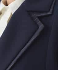 RBJDD02450 HIROKO BIS(ヒロコ ビス) 無地×ストライプレイヤード風ジャケット ネイビー