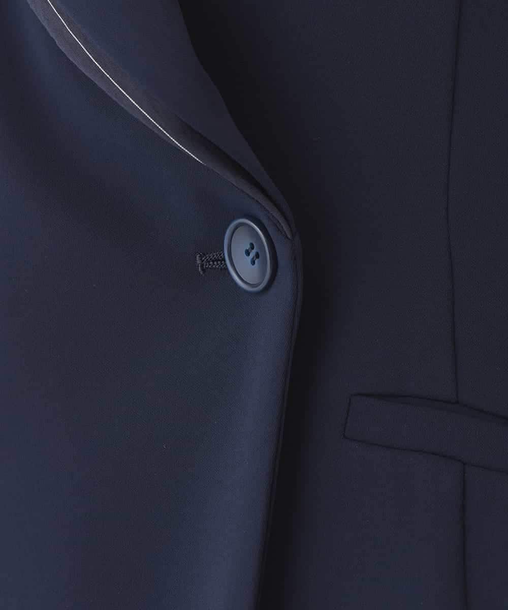 RBJDD02450 HIROKO BIS(ヒロコ ビス) 無地×ストライプレイヤード風ジャケット ネイビー