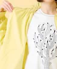 RBJED01390 HIROKO BIS(ヒロコ ビス) ナチュラルワッシャーギャザーライトブルゾン ライトイエロー