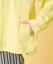 RBJED01390 HIROKO BIS(ヒロコ ビス) ナチュラルワッシャーギャザーライトブルゾン ライトイエロー