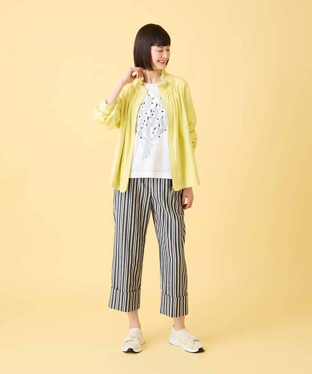 RBJED01390 HIROKO BIS(ヒロコ ビス) ナチュラルワッシャーギャザーライトブルゾン ライトイエロー