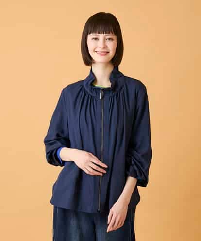 RBJED01390 HIROKO BIS ナチュラルワッシャーギャザーライトブルゾン
