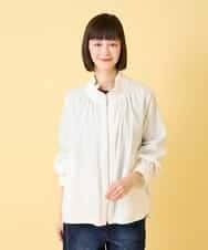 RBJED01390 HIROKO BIS(ヒロコ ビス) ナチュラルワッシャーギャザーライトブルゾン ホワイト