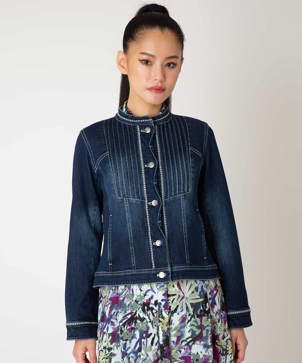 RBJED10330 HIROKO BIS 【先行予約】ピンタックデニムジャケット