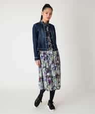 RBJED10330 HIROKO BIS(ヒロコ ビス) 【先行予約】ピンタックデニムジャケット ネイビー