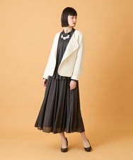 RBJED45390 HIROKO BIS(ヒロコ ビス) ジャカードノーカラージャケット /洗える アイボリー