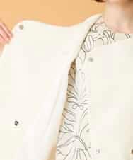 RBJED45390 HIROKO BIS(ヒロコ ビス) ジャカードノーカラージャケット アイボリー