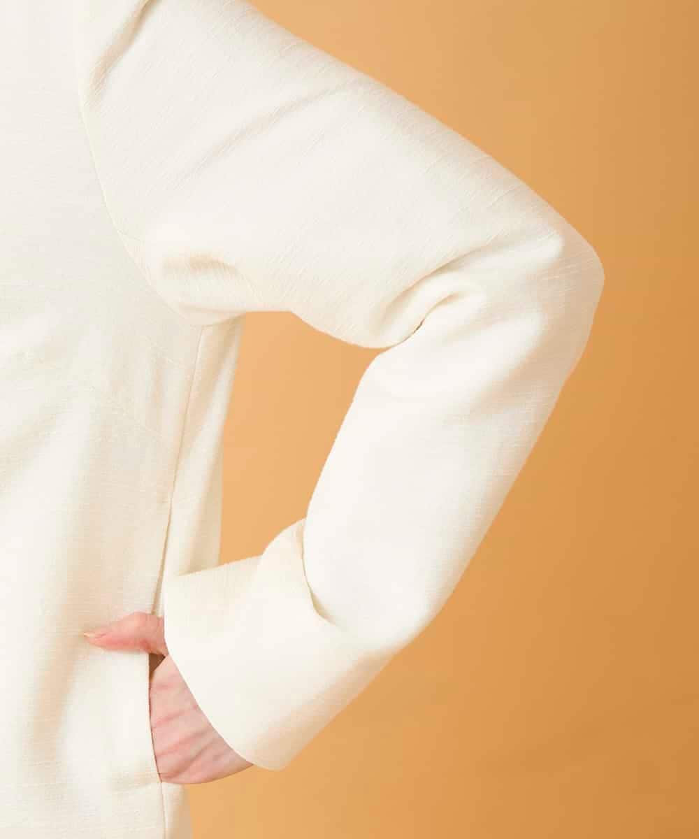 RBJED45390 HIROKO BIS(ヒロコ ビス) ジャカードノーカラージャケット アイボリー