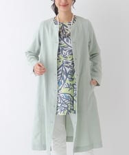 RBJES10290 HIROKO BIS(ヒロコ ビス) 【洗える】ノーカラーコート グリーン