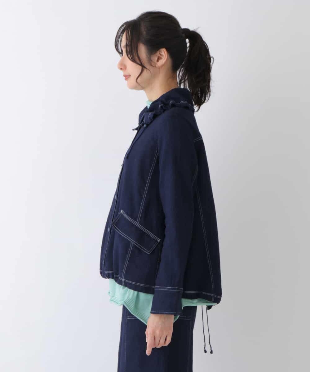 RBJES11270 HIROKO BIS(ヒロコ ビス) 【洗える】Aラインショートブルゾン ネイビー