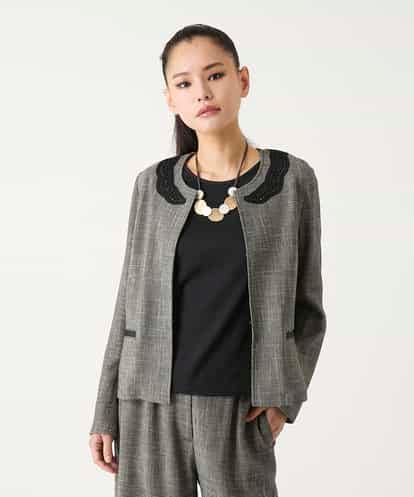 RBJFD01360 HIROKO BIS ツイーディーメッシュコンパクトジャケット